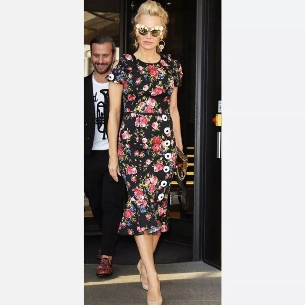 nwot dolce@gabanna rose print dress - Picture 5 of 13